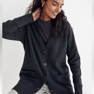 Madewell Dark Gray miller Cardigan Sweater small